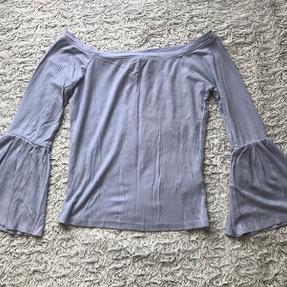 Forever 21 Tops - Forever21 off the shoulder baby blue top